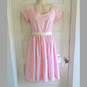 Vintage DG California Pink Pinstripe Costume Cosplay Dress S
